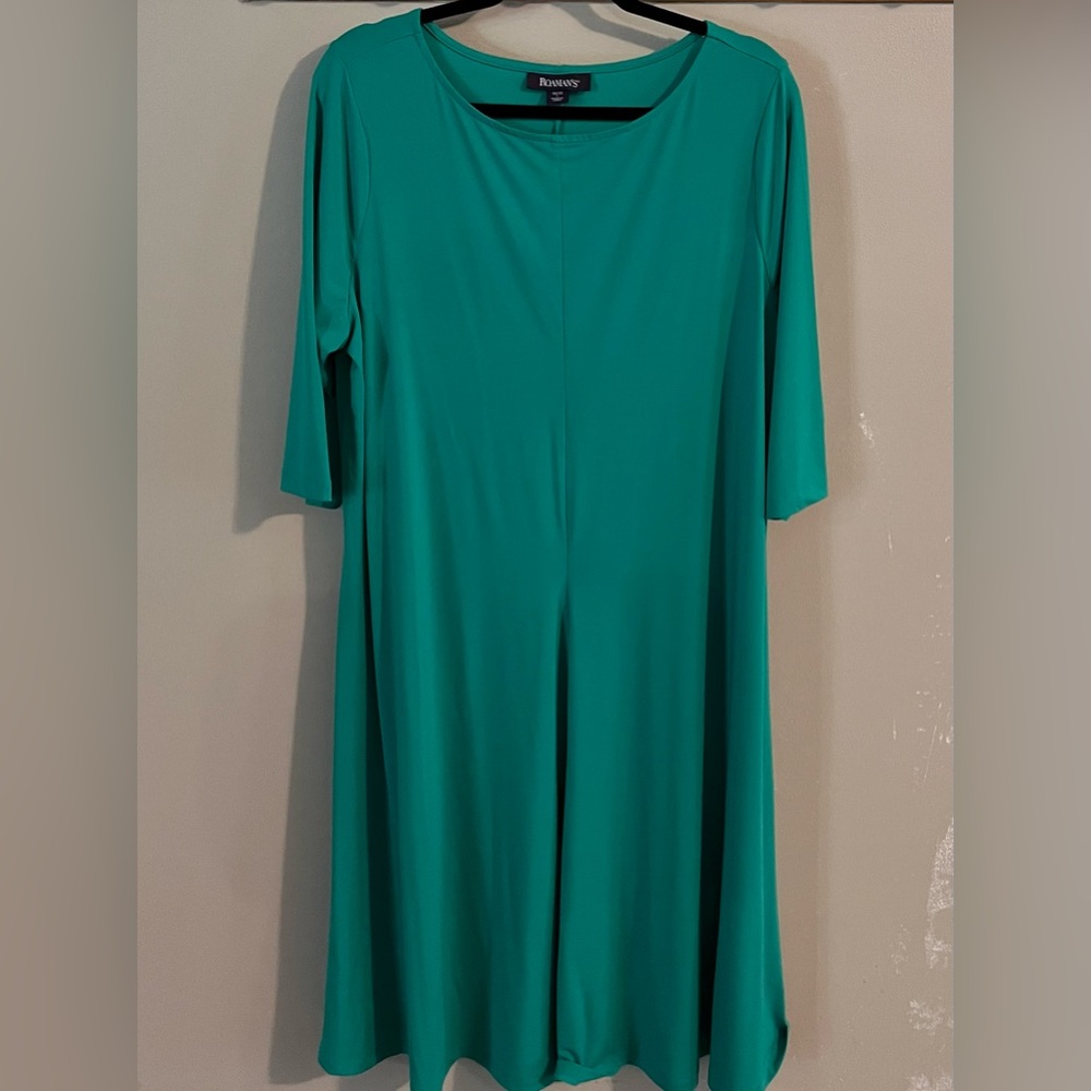 $8❤️Bundled Roaman's Vibrant Green Midi Dress